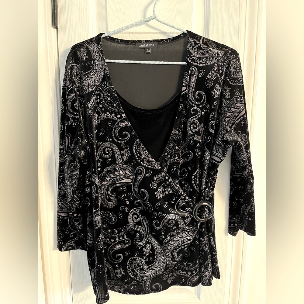 Velvet Sparkle Criss Cross Top